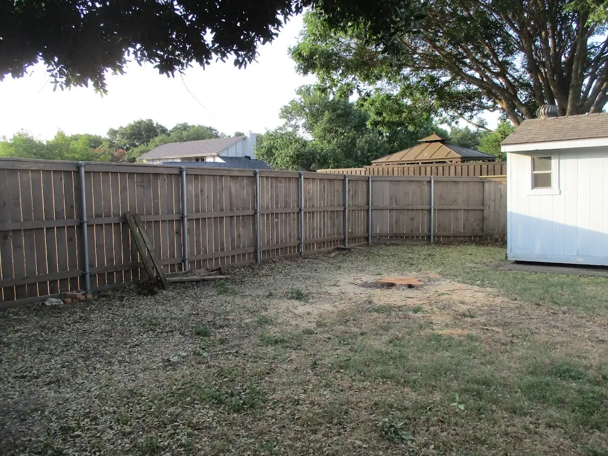 Cleared yard after professional tree removal in Grundy Center
